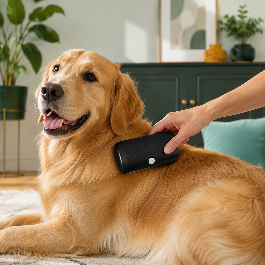 GroomPro used gently on a dog
